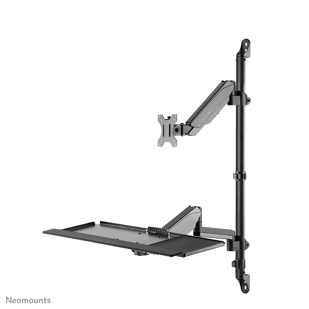 Neomounts WL90-325BL1 Station de travail assis-debout - mural - 17-32" - ressort à gaz